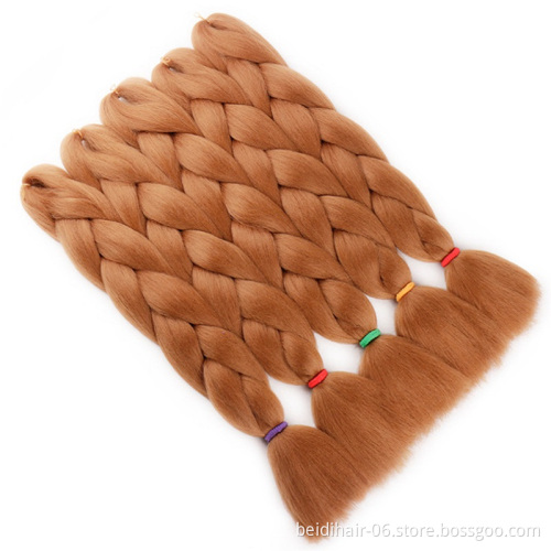 Fast Selling 24inch 100g Expression Braiding Hair Easy Crochet Braid African Synthetic Yaki Jumbo Braids ombre 2 tone colors